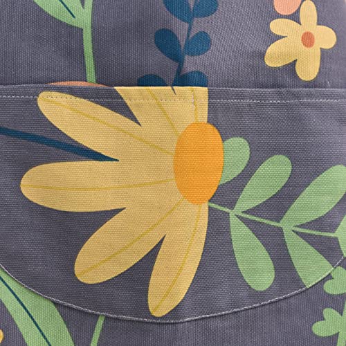 ARBINSON 2 Pack Floral Apron for Women with Pockets, Adjustable Cotton Chef Aprons for Kitchen, Cooking, BBQ & Grill (Green/Leaves) - Image 5