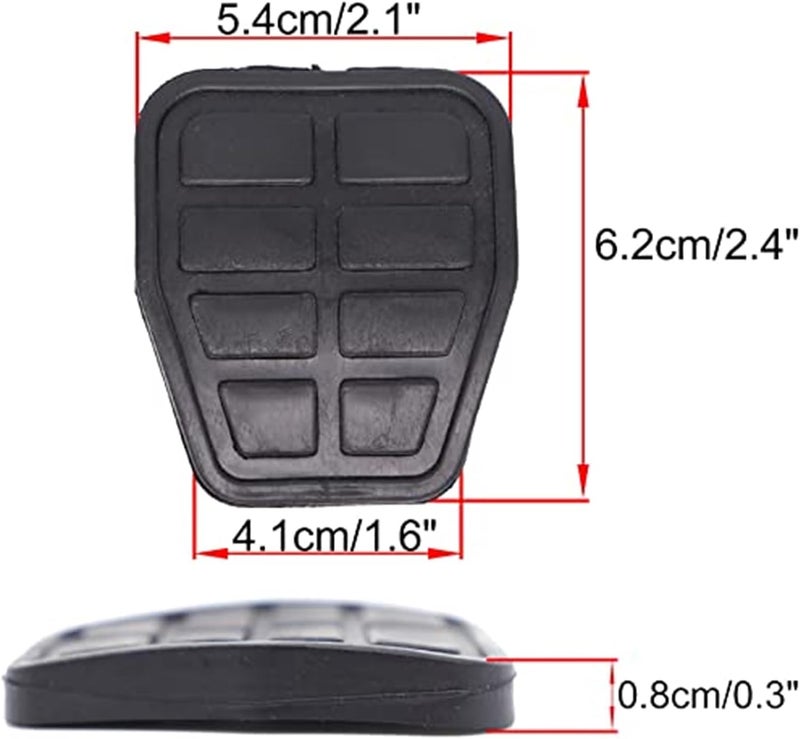 Wivplex Rubber Brake Clutch Foot Pedal Pad Covers - Image 2