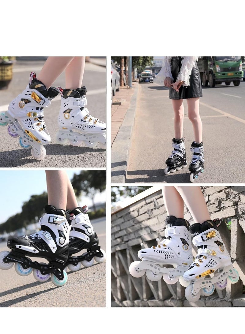 Arabest Skating Shoes,Roller Skates,Inline Skates 4 Wheels Roller Shoes Fitness Professional for Men's and Women's Adult Kids Youth Great Beginners Indoor Outdoor,Size 38-39 - Image 2