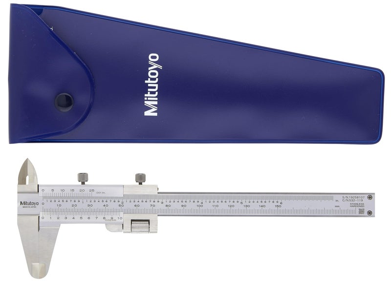 Mitutoyo 532-120 Vernier Caliper with Fine Adjustment 200mm / 8 inch Model - Image 2