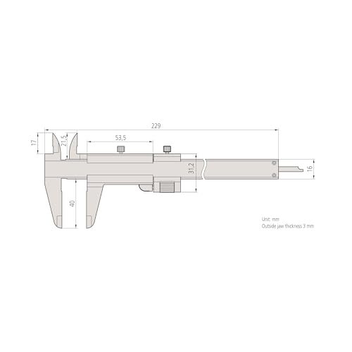 Mitutoyo 532-120 Vernier Caliper with Fine Adjustment 200mm / 8 inch Model - Image 5