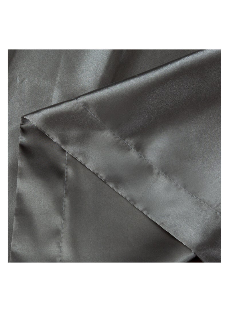 [2-Pack Silk Pillowcases] 2-Pack Luxurious Mulberry Silk Pillowcases, Satin Weave, Hypoallergenic | Polyester, Solid Color, Envelope Closure, Hand Wash Only, 120-140Gsm，Dark Gray  - Image 2