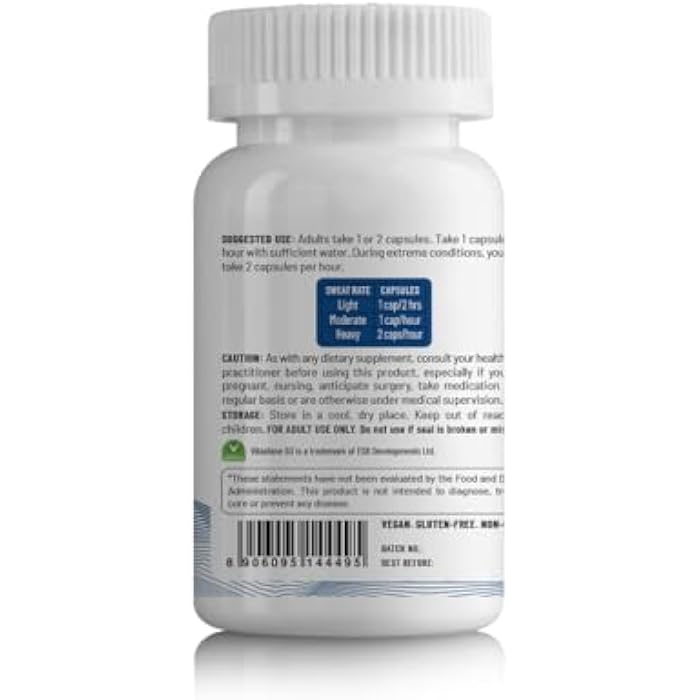 Unived Salt Capsules with 30mg Caffeine & Vitamin D3 | Salt Capsules with Electrolytes for Running, Endurance Sports Nutrition, Running Supplements | 30 Count Electrolyte Capsules - Image 3