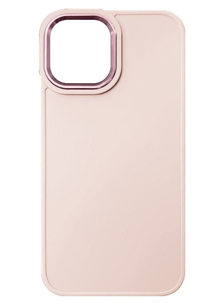 JOWAY غطاء سيليكون ناعم فائق النحافة مضاد للصدمات لجهاز آيفون 13 برو ماكس 6.7 بوصة لون وردي رملي - Image 2