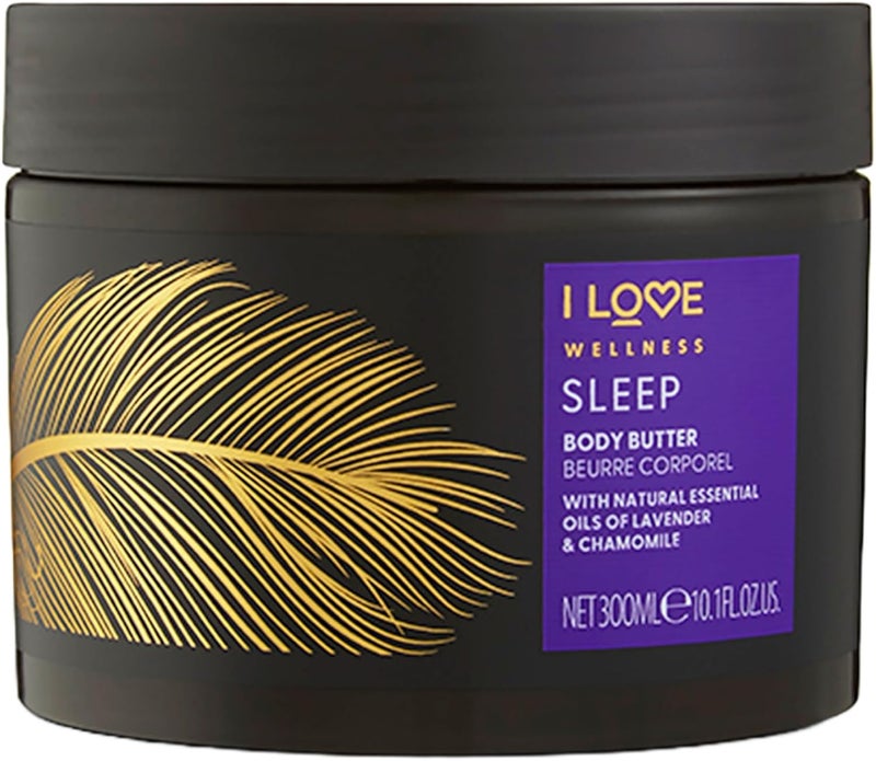 I Love Wellness SLEEP Body Butter With Natural Essential Oils Of Lavender Chamomile Packed With Moisturising Nourishing Ingredients Such as Avocado Coconut VeganFriendly 300ml