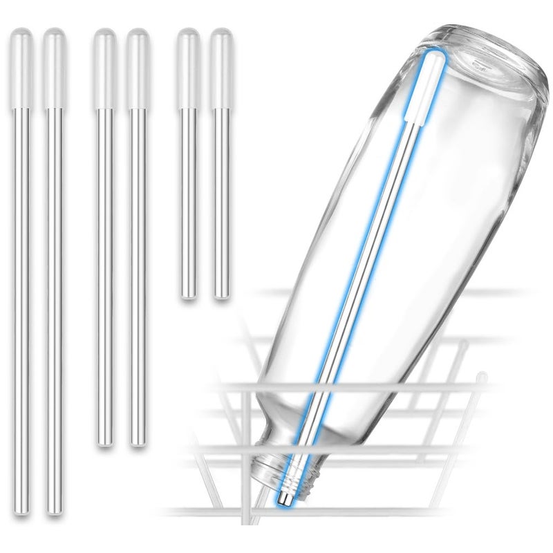 ecooe Set of 6 Dishwasher Inserts for SodaStream Bottles  Universal Bottle Holder with Extended Silicone Cap for Wheat Champagne Beer Glasses  3 Lengths 267 cm 23 cm 15 cm