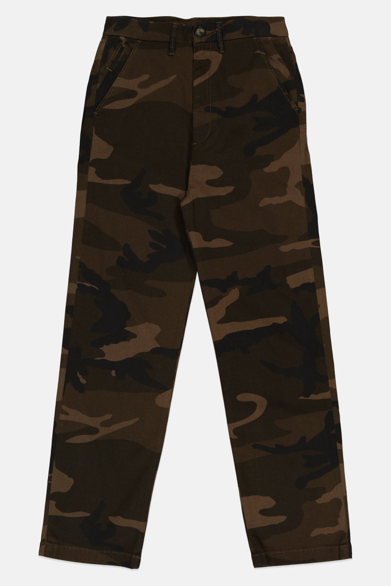 Reiko Women Cropped Fit Stretchable Camouflage Jeans, Multicolor - Image 2