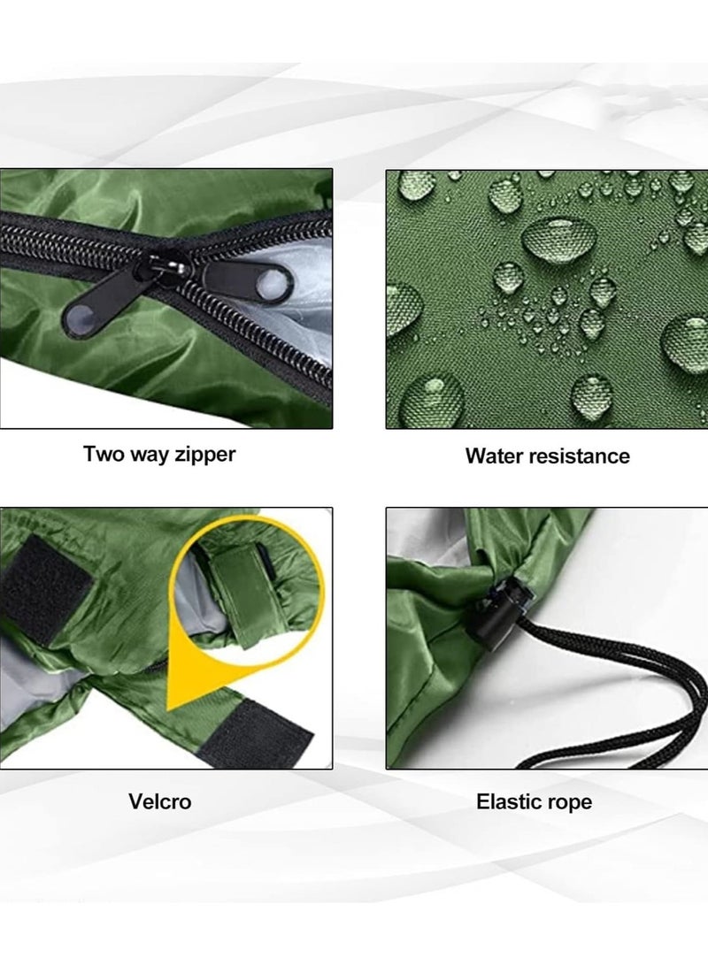 AUTOYSUR Sleeping Bags Camping with Compression Sack, Ultralight Backpacking Sleeping Bags with Zipper, Suitable for Warm & Cold Weather for Hiking, Traveling, Outdoor Adventure Green - Image 3