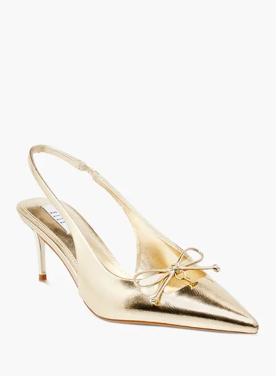 ELLE Womens Textured Slingback Shoes With Stiletto Heels