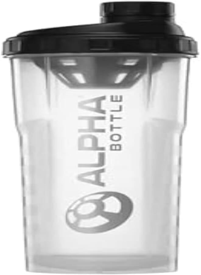mDesign M Design Alpha Bottle 750ML V2 - Anti-Bacterial Shaker, With Flip Flop Lid Leakproof Plastic Water Bottle for Gym, Travel, Fitness, Outdoor Sports, Home, School, Yoga & Office. Clear