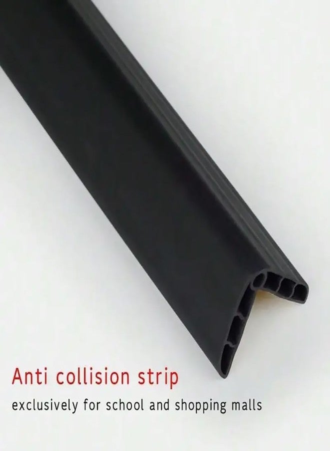 Naidev Rubber Wall Corner Guard Edge Protector,Anti-Collision Strip, Self-Adhesive Wall Guards, Safety Edge & Corner Guards.Black - Image 2