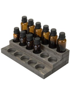 MyGift 3 Tier Vintage Grey Wood 17 Bottle Essential Oil Display Stand  - Image 1