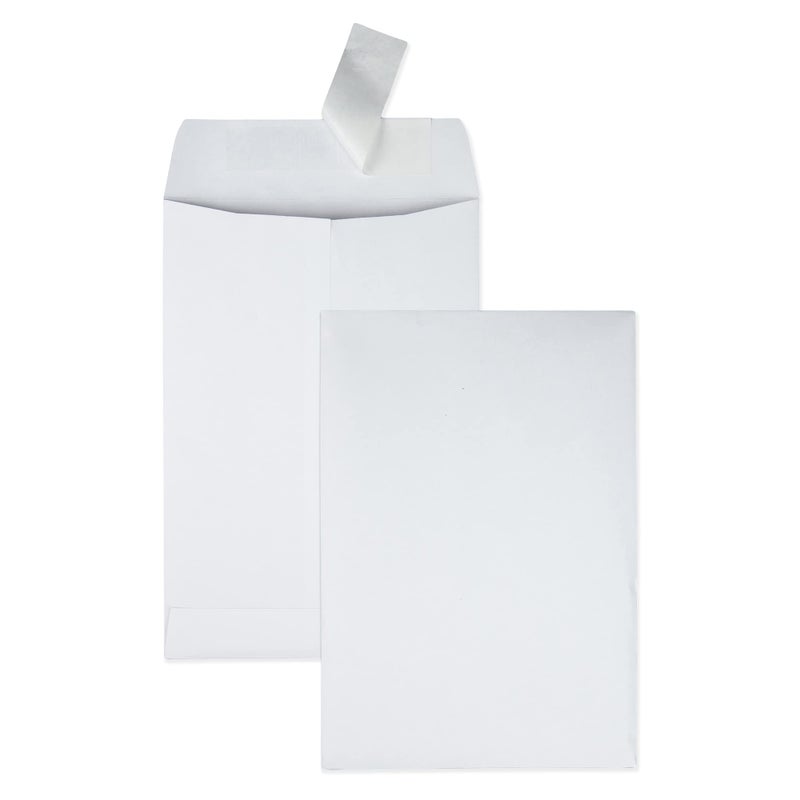 Quality Park 6-1/2 x 9-1/2 Catalog Mailing Envelopes, Redi-Strip Self Seal Closure, 28 lb White Wove Paper, 100 per Box (QUA44334) - Image 1