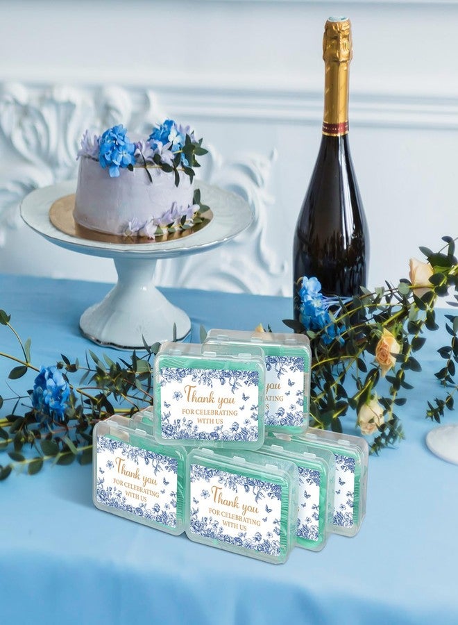 Ferrochef 50 Pack Eucalyptus Wedding Favors Bulk Mint Floss Picks with Travel Handy Cases, Bridal Shower & Baby Shower Gifts for Guests, Sage Green Birthday Party Favors - Image 4