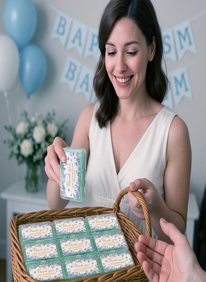 Ferrochef 50 Pack Eucalyptus Wedding Favors Bulk Mint Floss Picks with Travel Handy Cases, Bridal Shower & Baby Shower Gifts for Guests, Sage Green Birthday Party Favors - Image 5