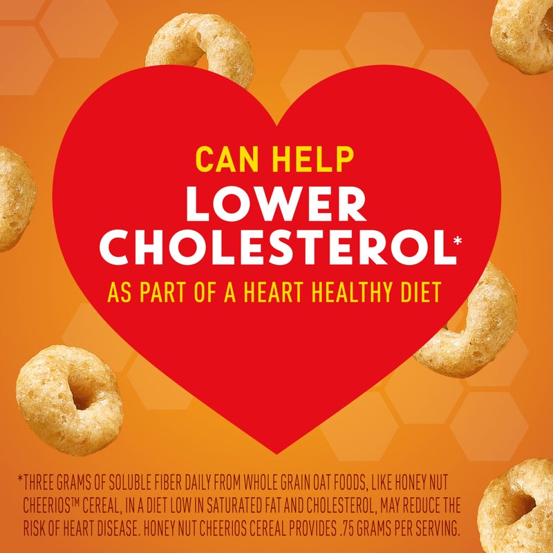 Cheerios Honey Nut Cheerios, Heart Healthy Gluten Free Breakfast Cereal with Whole Grain Oats, Giant Size, 27.2 oz - Image 5