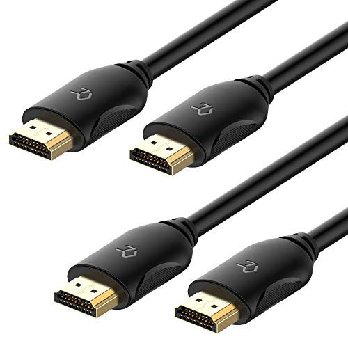 Rankie HDMI Cable, High-Speed HDTV Cable, Supports Ethernet, 3D, 4K and Audio Return, 2 Pack, 6ft - Image 1