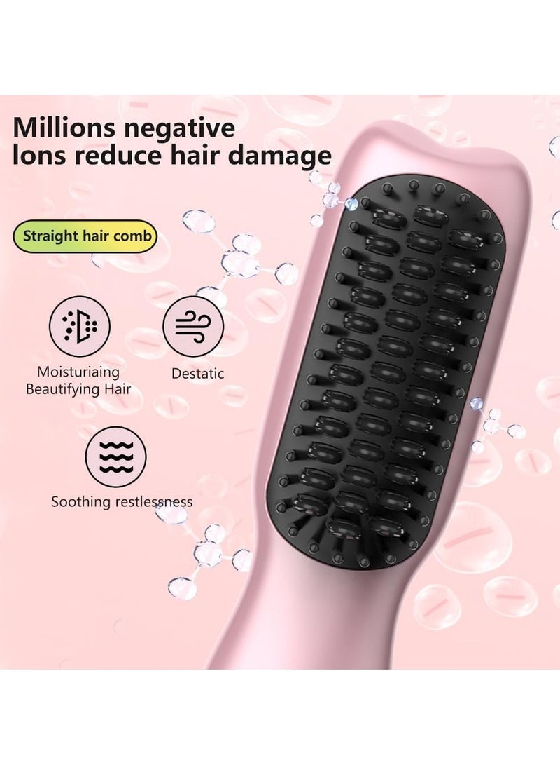 AirYoung Portable Straightening Brush for Travel, Cordless Hair Straightener Comb, 11 Temperature Adjustment, Fast Heating, Create Hairstyles Anytime, Suitable for Different Hair Types - Image 5