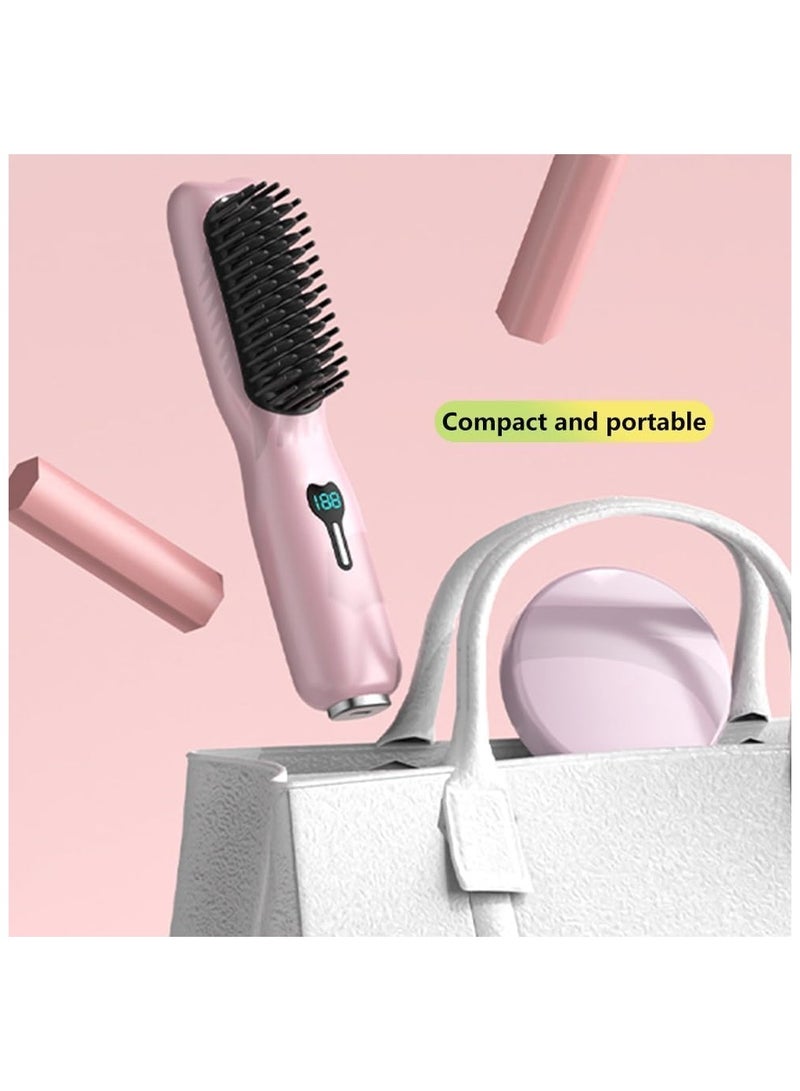AirYoung Portable Straightening Brush for Travel, Cordless Hair Straightener Comb, 11 Temperature Adjustment, Fast Heating, Create Hairstyles Anytime, Suitable for Different Hair Types - Image 3