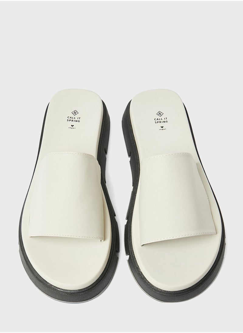CALL IT SPRING - Elama Chunky Flat Sandals - Image 1