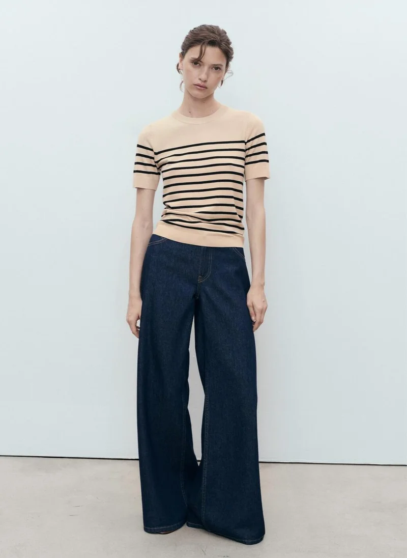 مانجو Short-sleeved fine-knit sweater