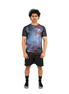 Abitos Black and Blue Soccer Set for Men – High Performance Jersey and Shorts for Soccer Players  - Image 1
