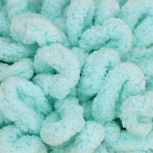 BambooMN JubileeYarn Fun Finger Loops Yarn - 100g/Skein Jumbo Polyester - Blue - 2 Skeins - Image 2