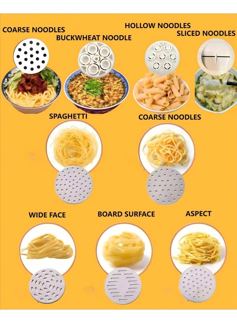 WALALLA Handheld Pasta Machine, Household Wireless Noodle Machine. A Homemade Noodle Machine With 9 Types Of Noodle Molds And 2 Types Of sausage filling nozzles - Image 2