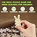 Aeekdook Wooden Puzzles for Kids Ages 48 Cute Bunny Puzzle Unique Animal Shaped Wooden Jigsaw Puzzles for Kid 50 Pieces Puzzles for Kids50pcs114 114in - Image 4