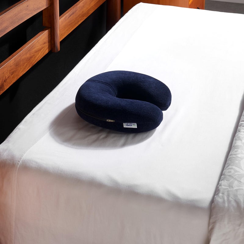 Tempur-Pedic وسادة عنق سفر تمبور-بيديك، بوليستر، أزرق غامق - Image 3