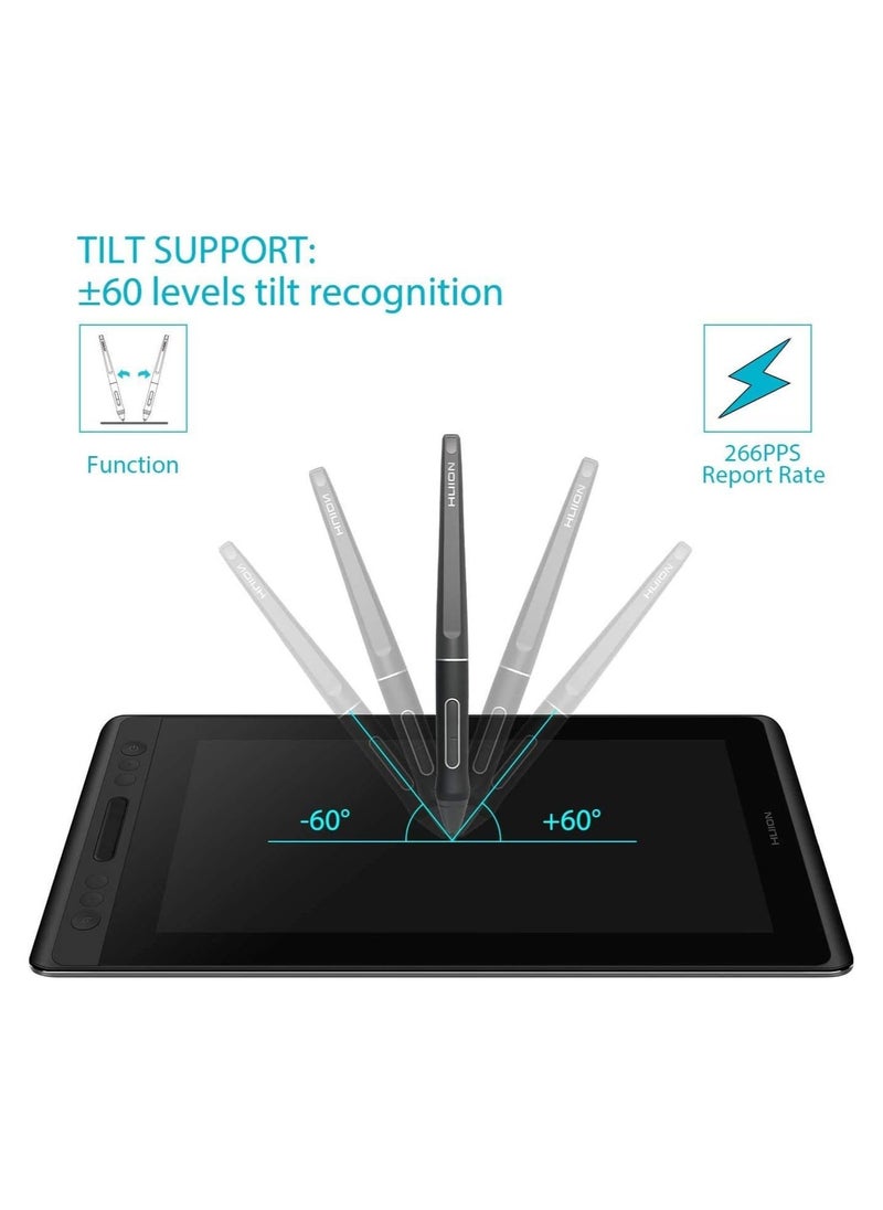 HUION - Kamvas Pro 12 Drawing Pen Display | Full-Laminated Graphics Tablet with Screen, Tilt Function, Battery-Free Stylus, 8192 Pen Pressure | 11.6 inch - Image 1