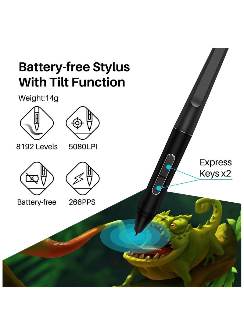 HUION - Kamvas Pro 12 Drawing Pen Display | Full-Laminated Graphics Tablet with Screen, Tilt Function, Battery-Free Stylus, 8192 Pen Pressure | 11.6 inch - Image 1