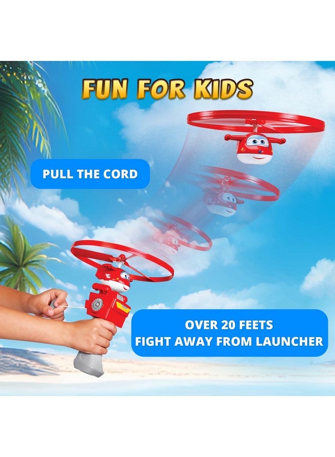 Super Wings Flying Toys, Jett Flying Toys for Kids Ages 3-5 4-8, Fun Outdoor Flying Disc Launcher Toys, Airplane Outside Flying Toys for Kids Boys Girls 3 4 5 6 7 8 Year Old - Image 2