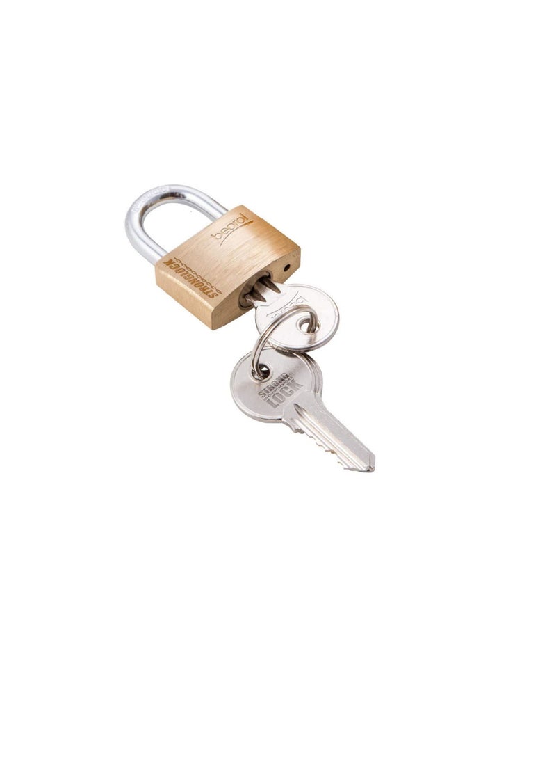 Beorol Light Duty Padlock with Full Brass Body (60mm)  - Image 2