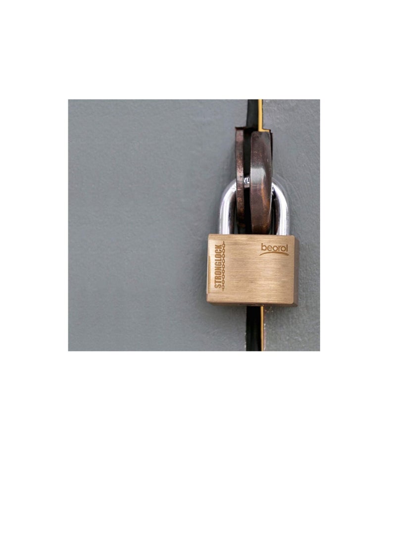 Beorol Light Duty Padlock with Full Brass Body (60mm)  - Image 3