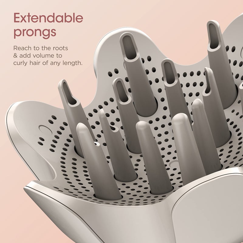 Shark موزع تحديد التجاعيد Shark XSKHD4DA FlexStyle، ملحق لمجففات شعر Shark FlexStyle، أداة تصفيف للشعر المتموج، المجعد، والمجعد، تعزز التجاعيد الطبيعية، أسنان قابلة للتمديد، حجر - Image 3