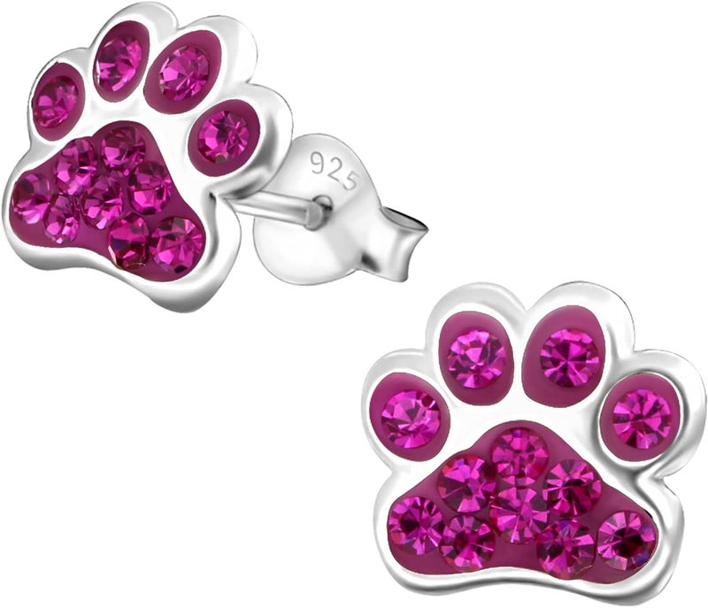 ICYROSE 925 Sterling Silver Paw Print Stud Earrings (Choose Your Style) (Nickel Free) - Image 1