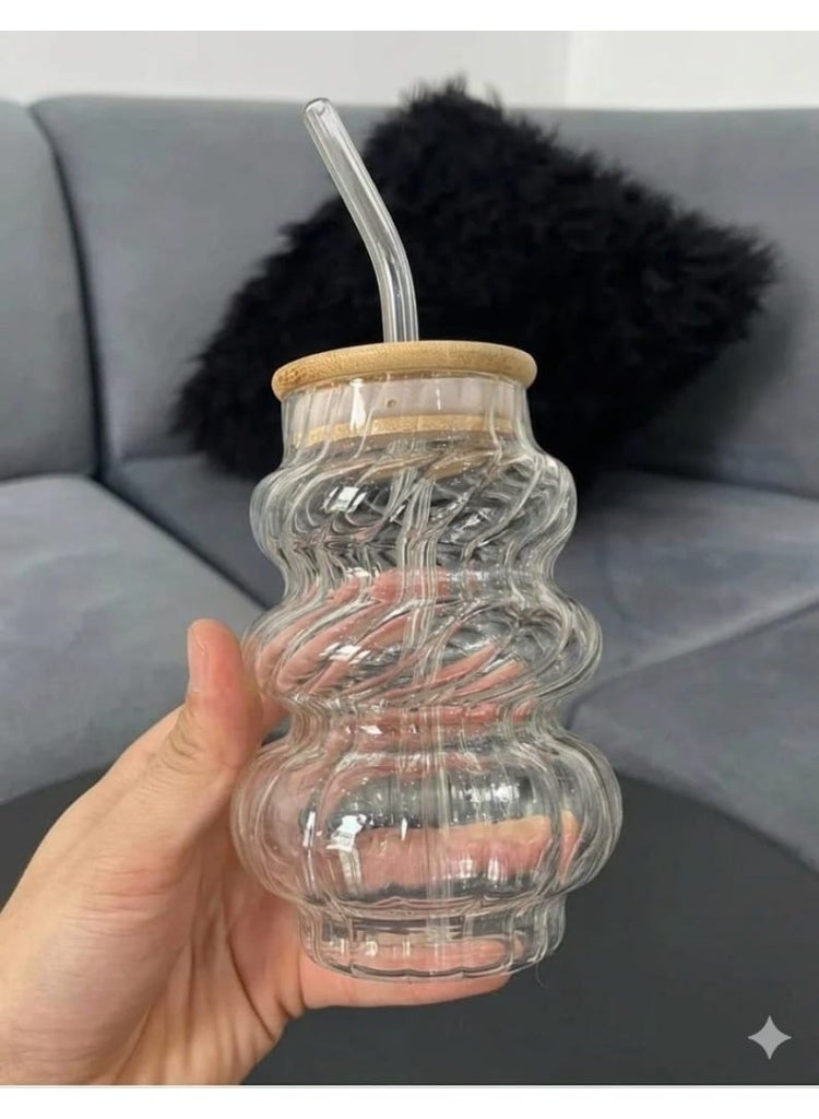 Iced Coffee Mug – Perfect for juices, cold drinks, and iced coffee. Features an elegant design that combines practicality and style, giving you a refreshing and sophisticated experience. - Image 1