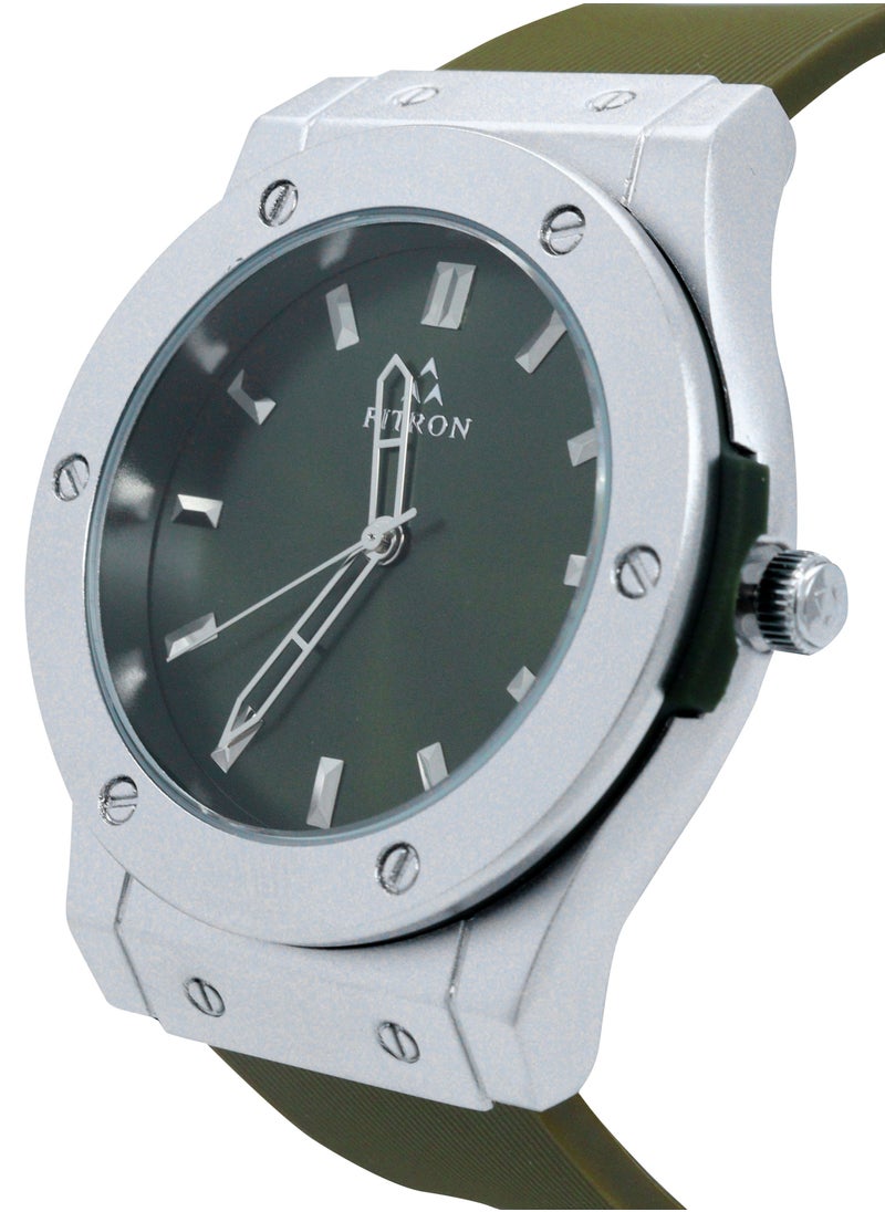 Fitron - Fitron Men's Quartz Green Silicone Watch - Image 1