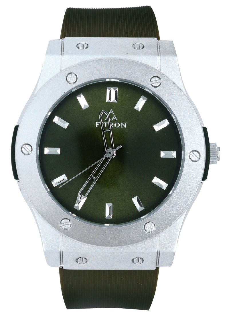 Fitron - Fitron Men's Quartz Green Silicone Watch - Image 1