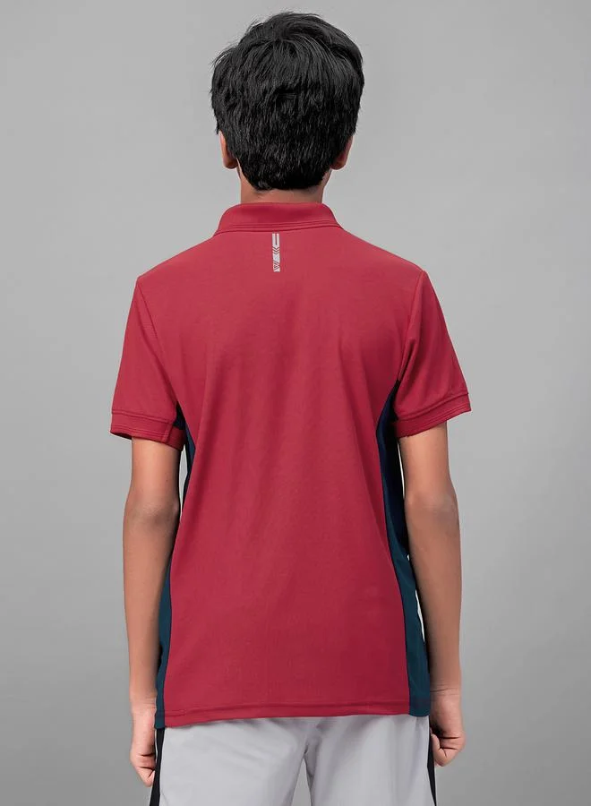 Technosport Color Block Pique Polo T-Shirt by Styli