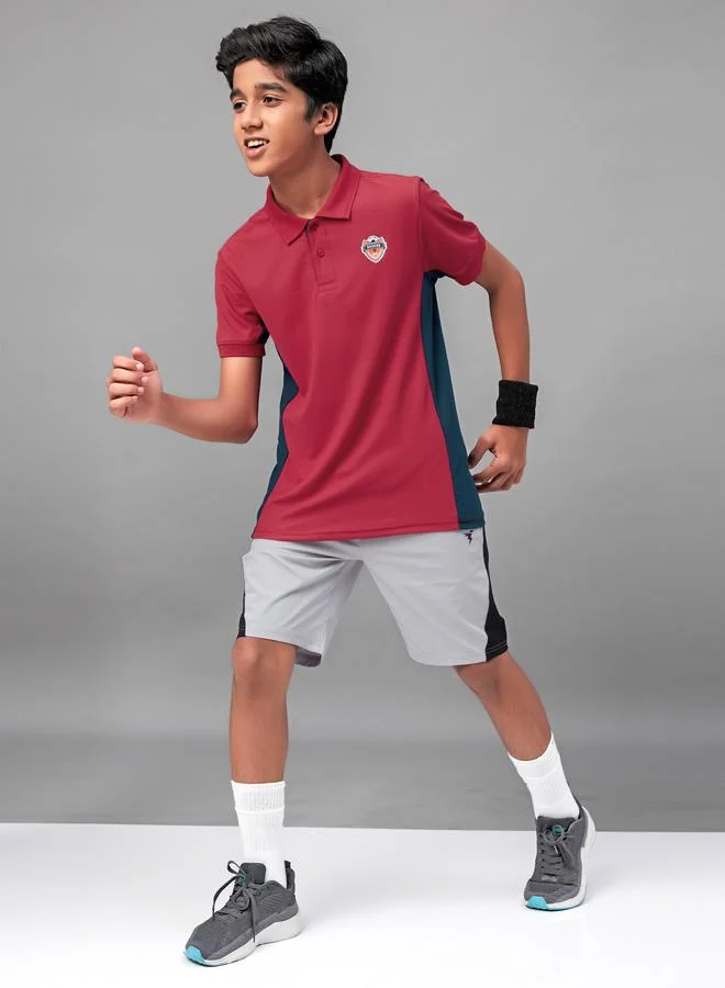 Technosport Color Block Pique Polo T-Shirt by Styli