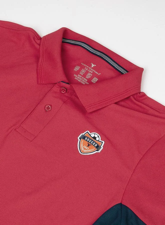 Technosport Color Block Pique Polo T-Shirt by Styli