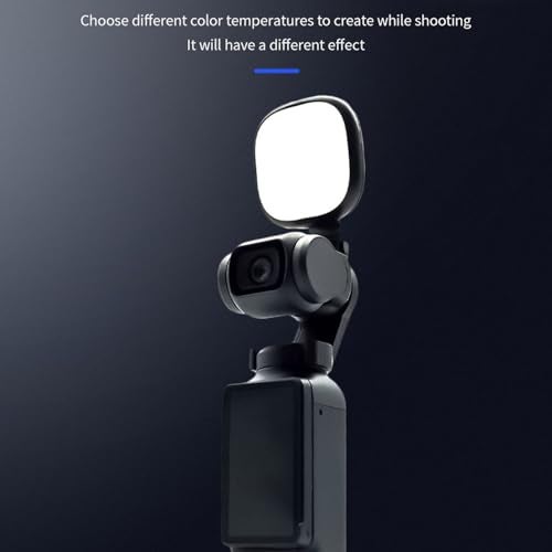 fosa ضوء فيديو LED لجهاز Osmo Pocket 3، ضوء ملء لفيديوهات السيلفي مع حامل، إضاءة تصوير محمولة لجهاز Osmo Pocket 3 وكاميرا الهاتف - Image 2