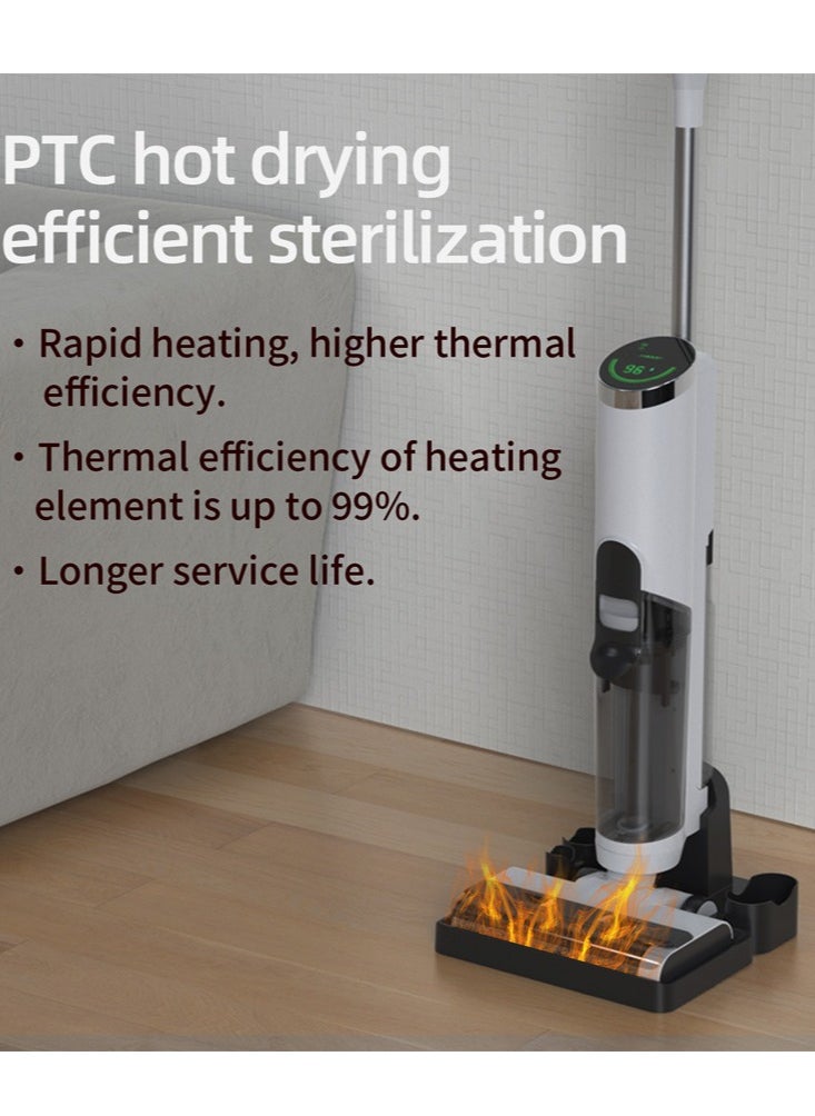 Joshberg - Wet Dry Vacuum Cleaner, 3-in-1 Multi-Surface Vacuum Mop & Self-Cleaning System, Cordless Vacuum Mop All in One, Smart Floor Cleaner for Hard Floor, One-Step Edge to Edge Cleaning with Hot Air Drying - Image 1