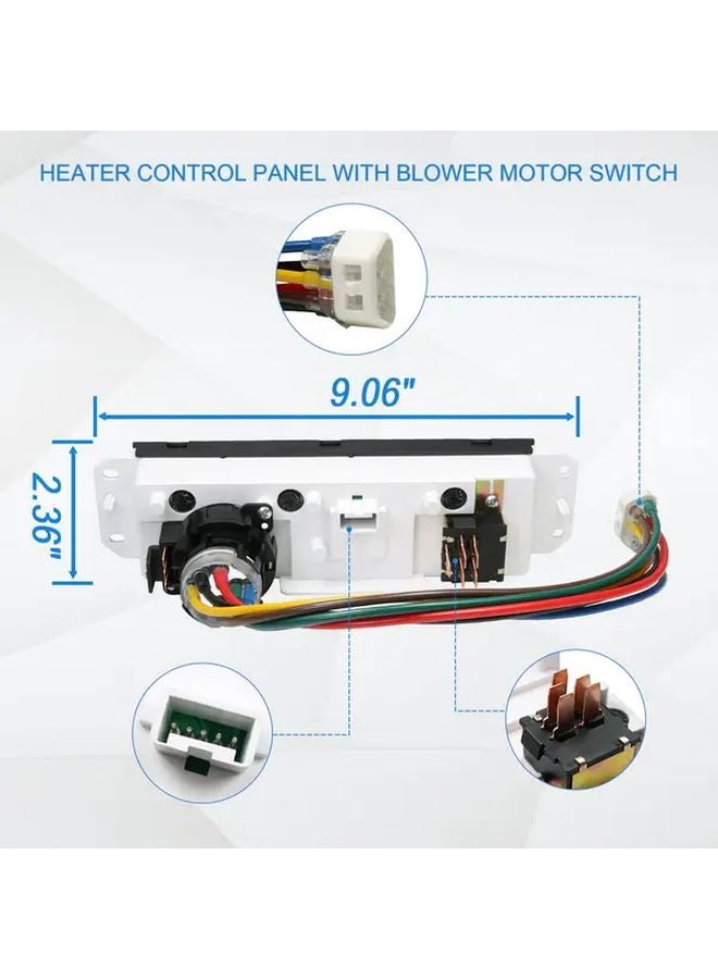 Jeep Wrangler TJ HVAC Control Panel with Blower Motor Switch Model 55037473AB 1999 2004 - Image 5