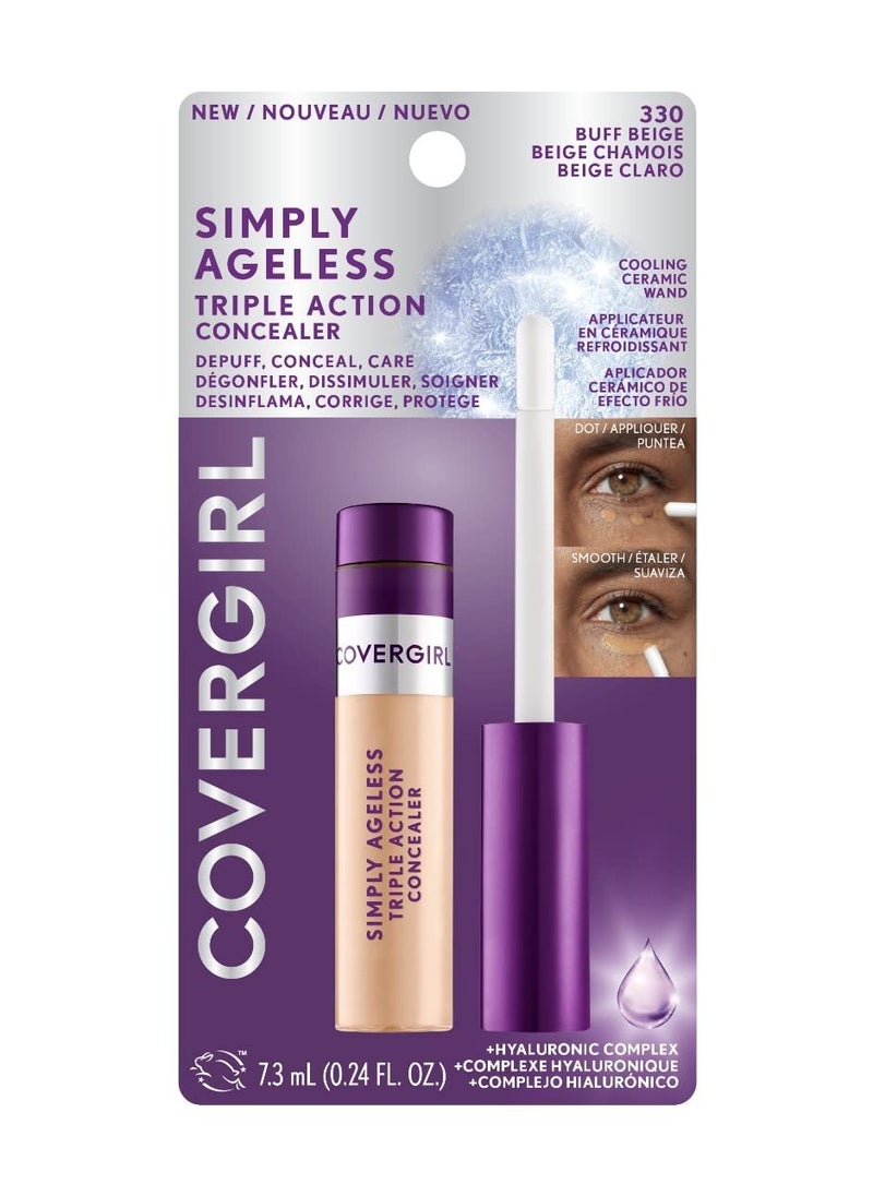 CoverGirl COVERGIRL Simply Ageless Triple Action Concealer, Buff Beige, Pack of 1  - Image 3