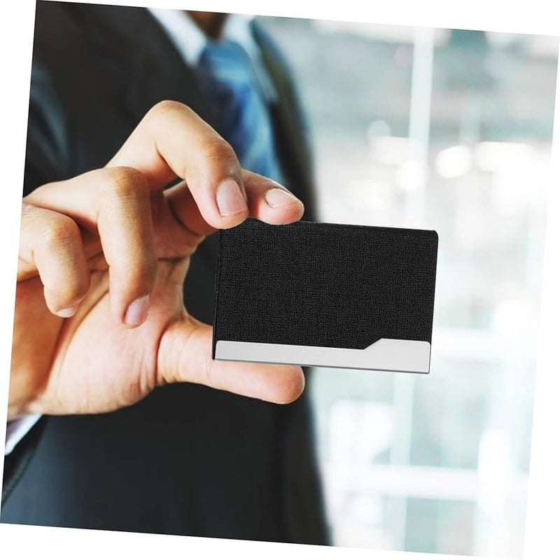 Stainless Steel Business Card Holder Portable Modern Card Box Chic Design - Image 5