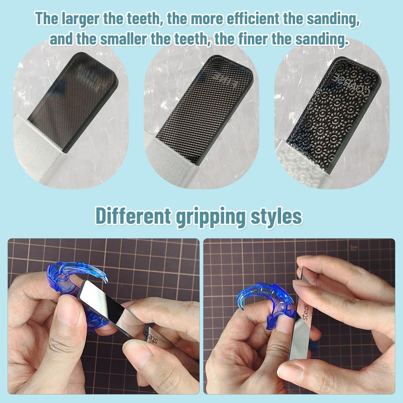 stedi Hobby Model Polishing Tools 3 PCS, Ultimate Precision Glass Polishing Files, #320-400 Grit, #400-600Grit, #10000 Grit - Image 4