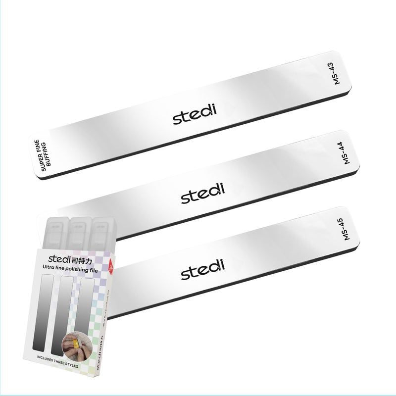 stedi Hobby Model Polishing Tools 3 PCS, Ultimate Precision Glass Polishing Files, #320-400 Grit, #400-600Grit, #10000 Grit - Image 1